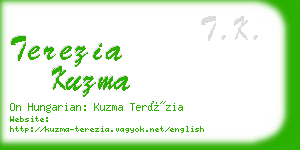 terezia kuzma business card